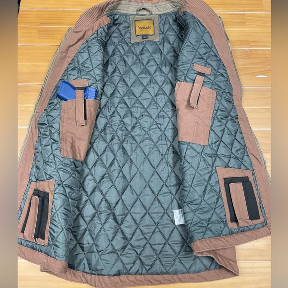 Concealed Carry Canvas Vest -Brown | Large Tall - Picture 3 of 8